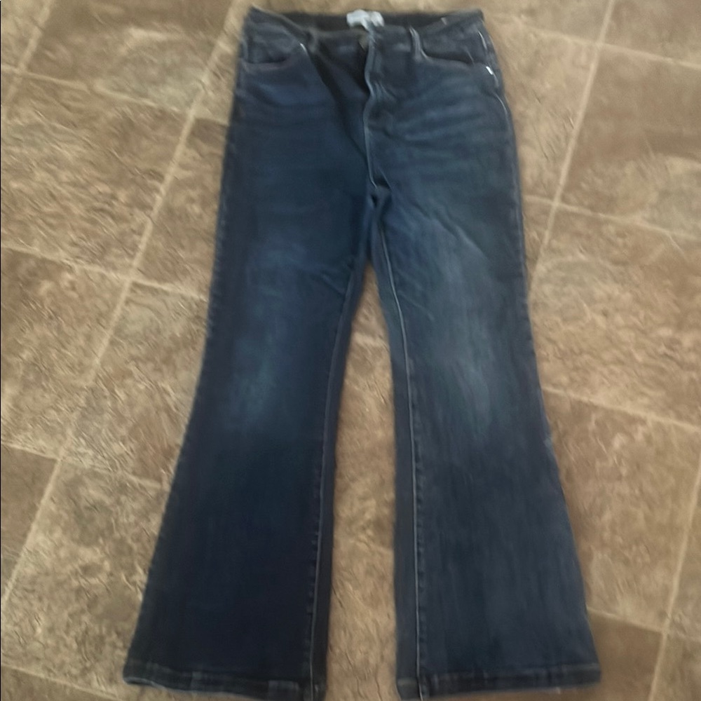 Classic Dark Blue Flare Jeans